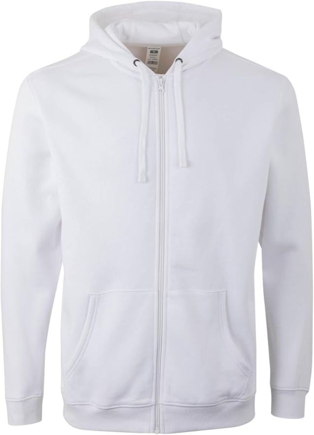 SUDADERA BLANCA CREMALLERA UNISEX